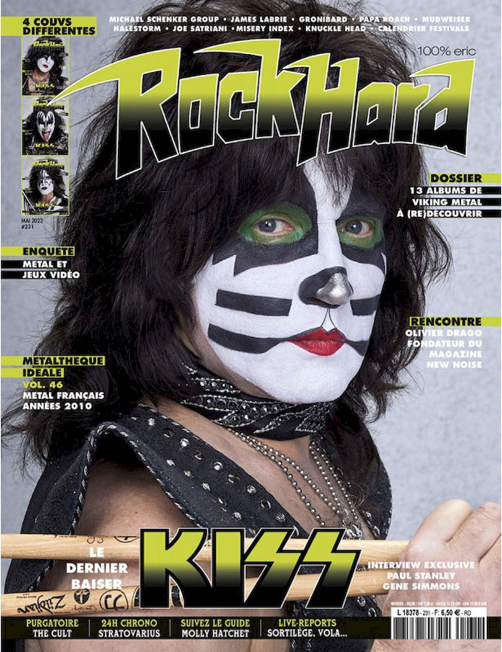 Rock Hard Tijdschrift Frankrijk 2022 #231 Kiss The Catman Originele uitgave
