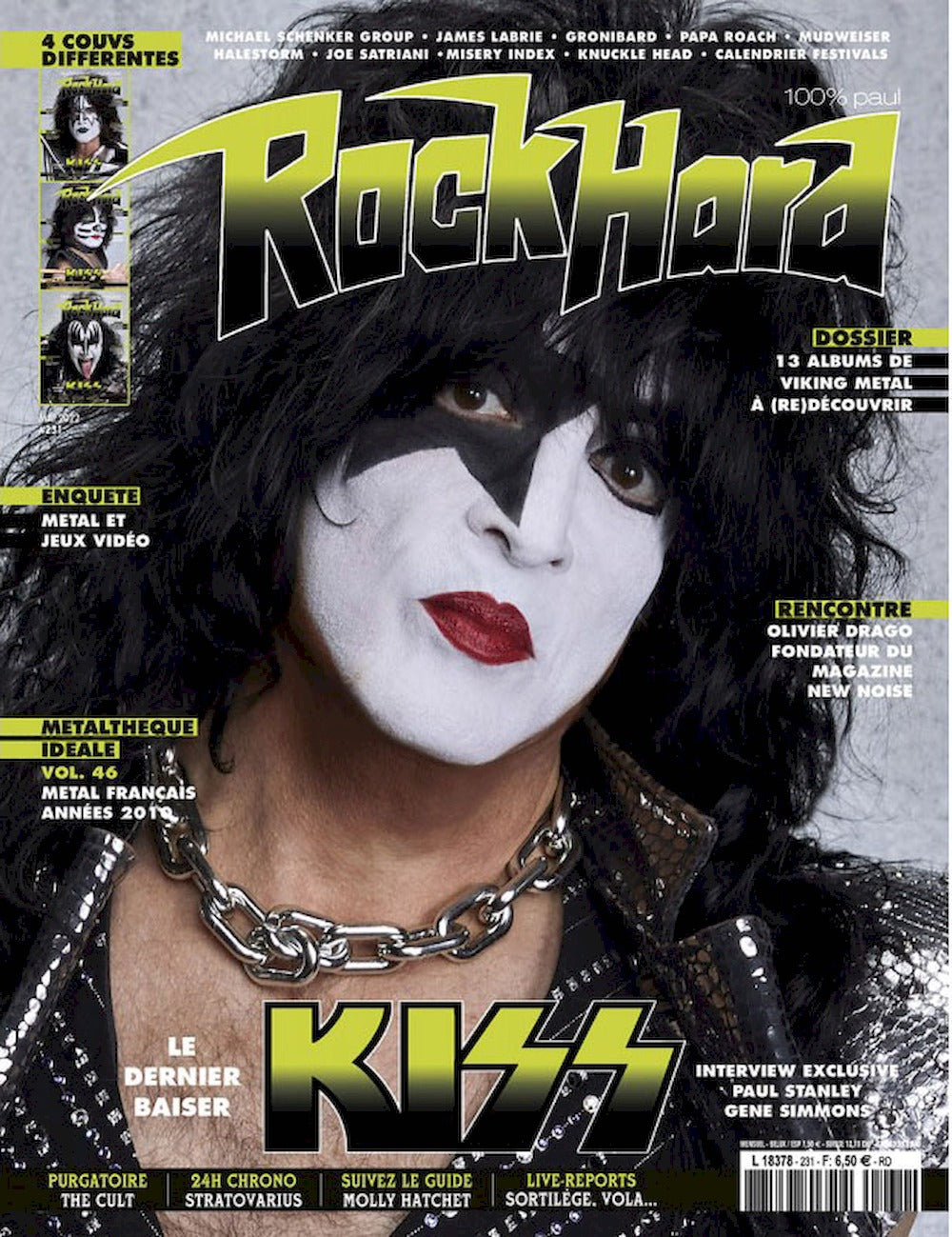 Rock Hard Magasin Frankrig 2022 #231 Kiss The Starchild Originaludgave