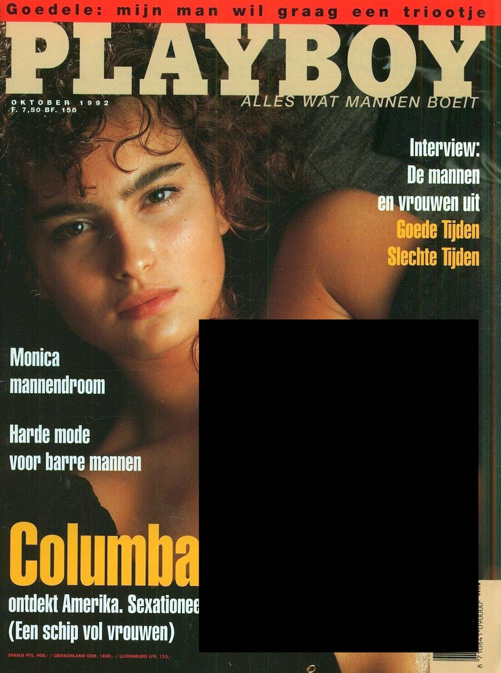 Playboy Magasin Nederlandene 1992-10 Dona Columba Amanda Hope Monica Mannendroom Originaludgave