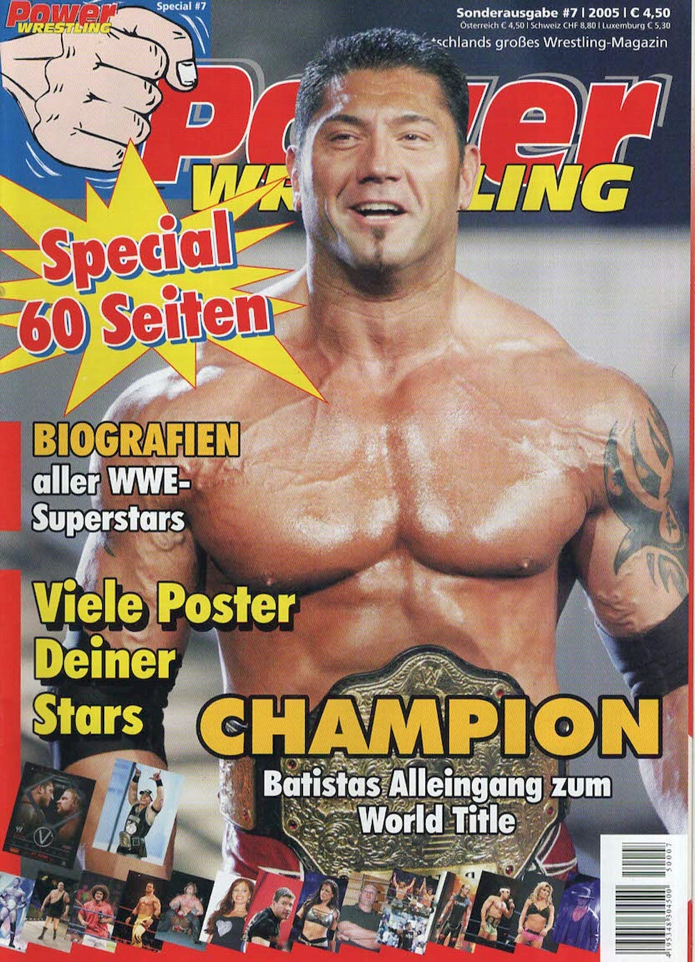 Power Wrestling Spezial Magazine Germany 2005 #7 Batista John Cena Torrie Wilson Original Print Issue