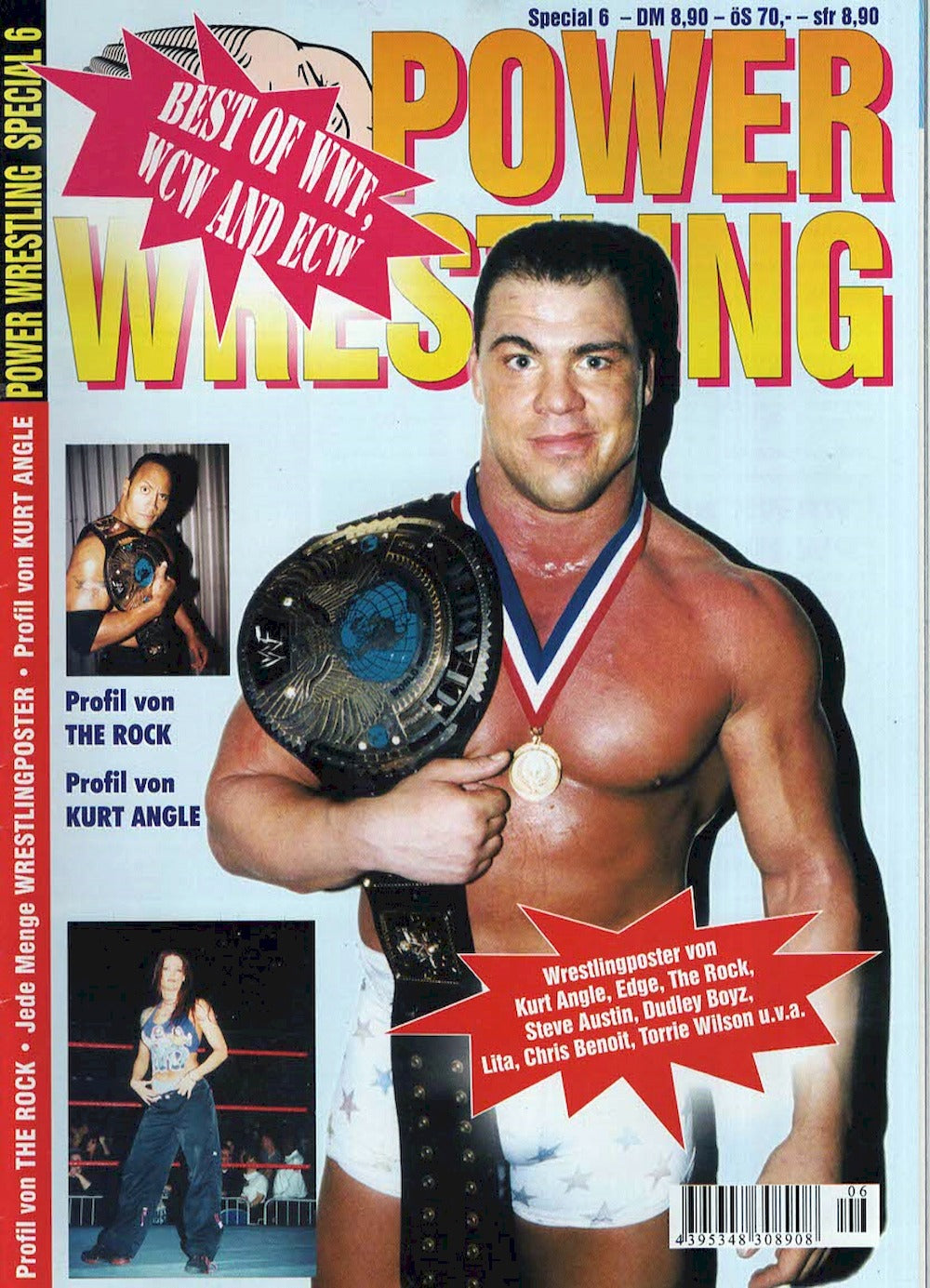 Power Wrestling Spezial Magasin Tyskland 2005 #6 Kurt Angle Duane The Rock Johnson Originaludgave