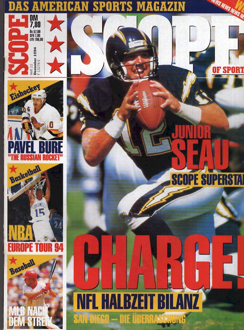 Scope Magazin Deutschland 1994-12 Junior Seau Pavel Bure