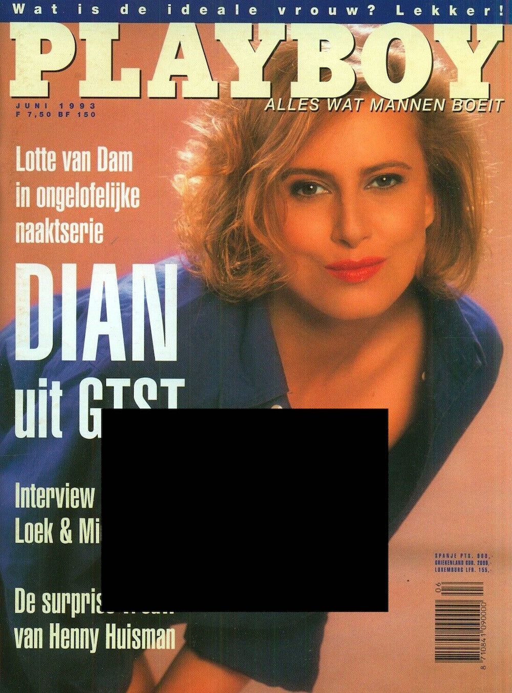 Playboy Magasin Nederlandene 1993-06 Lotte Van Dam Echo Johnson Originaludgave