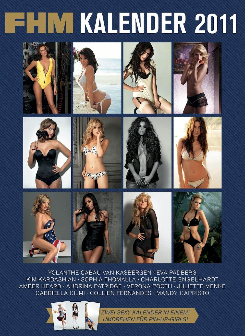 FHM Calendar Allemagne 2011 Kardashian Amber Heard Audrina Patridge Mandy Capristo Édition originale