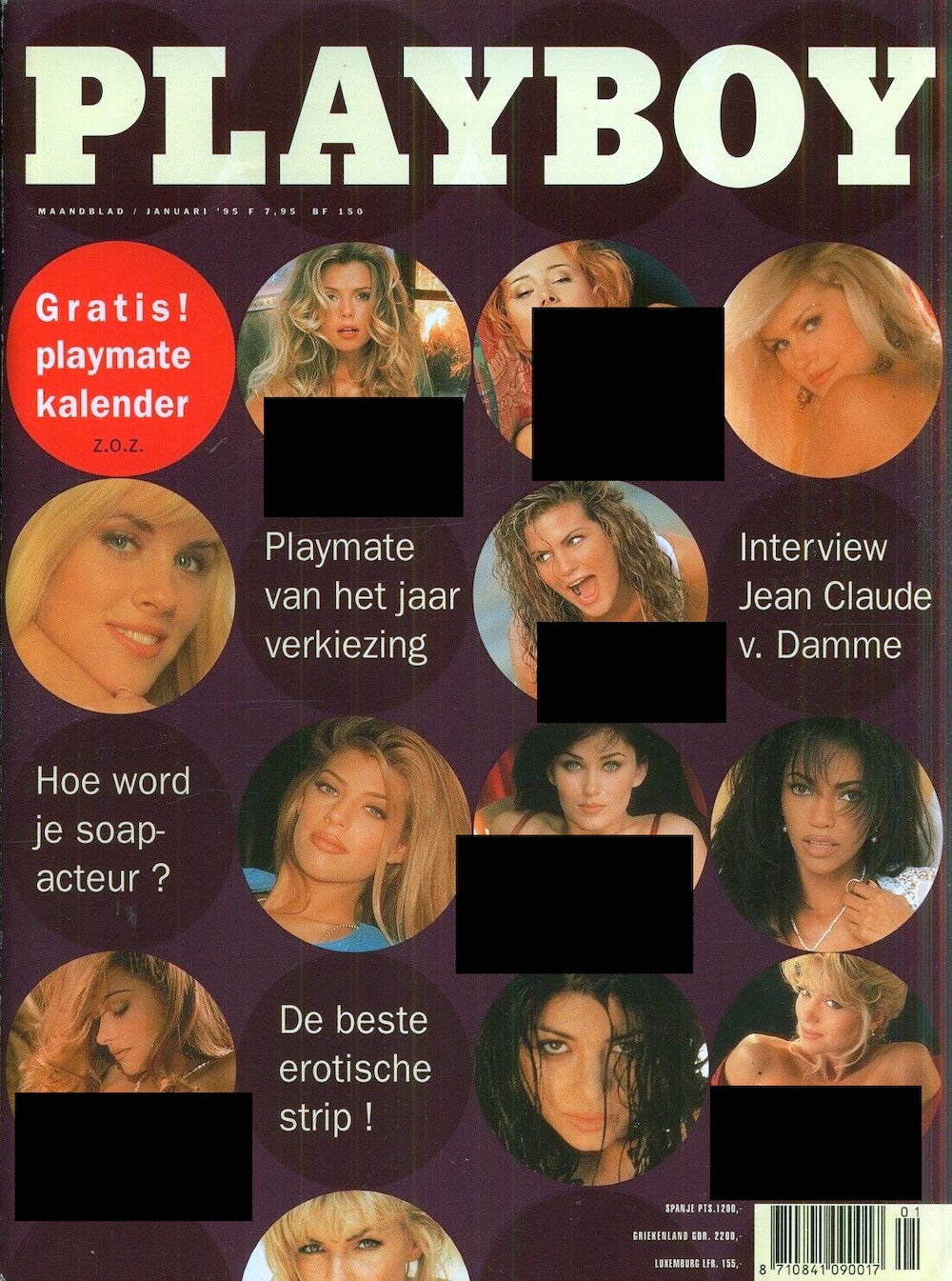 Playboy Magasin Nederlandene 1995-01 Neriah Davis Jenny McCarthy Becky DelosSantos Originaludgave