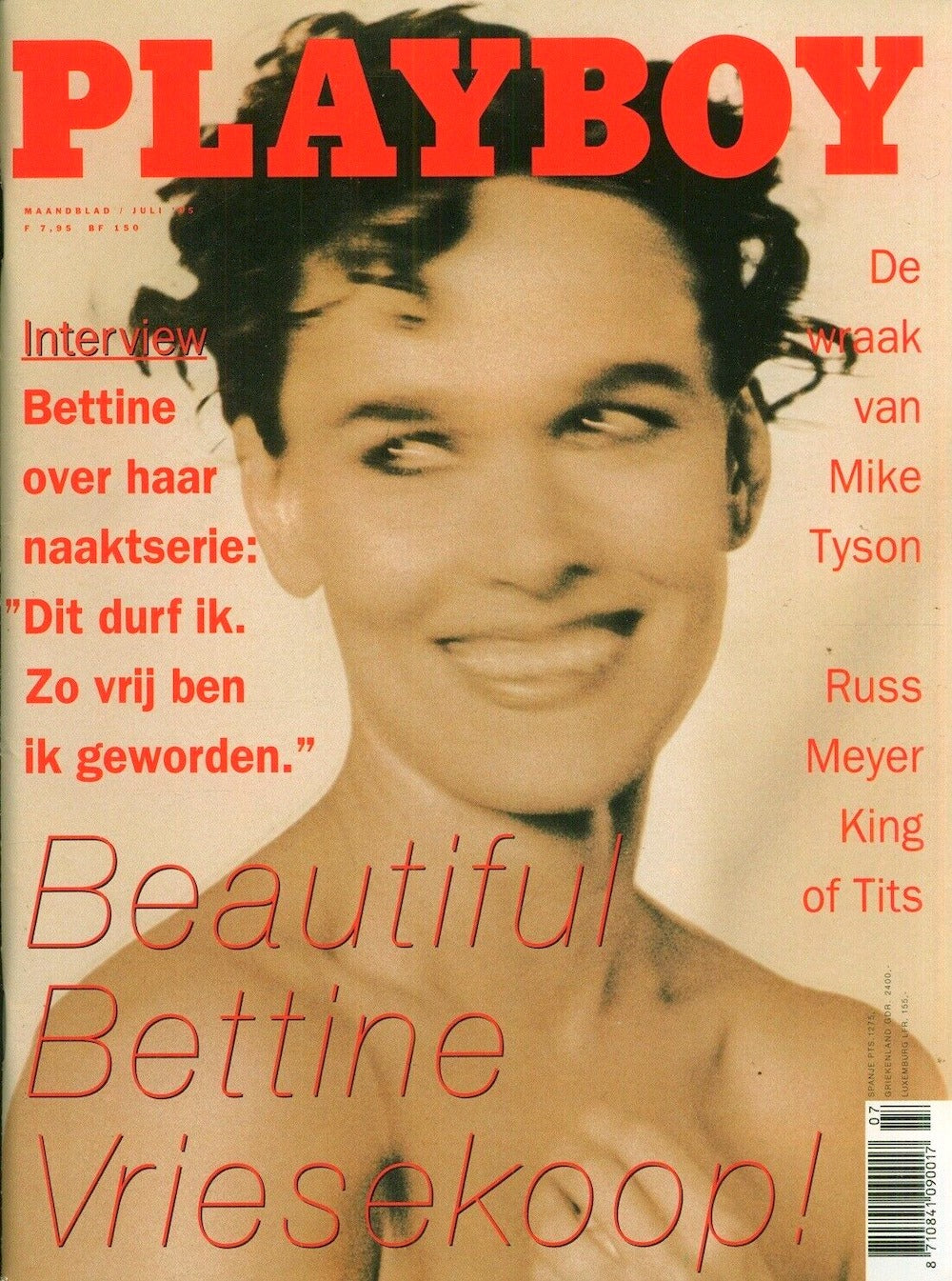 Playboy Magazine Pays-Bas 1995-07 – Bettine Vriesekoop Heidi Mark – Édition originale