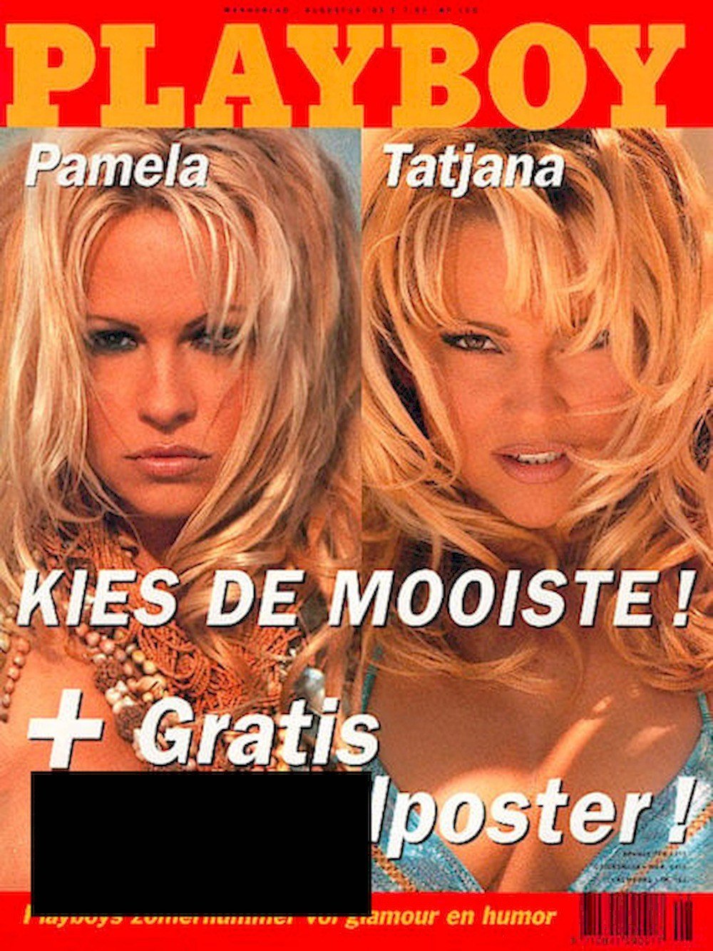 Playboy Magazine Netherlands 1995-08 Pamela Anderson Tatjana Simic Tanja De Moet Original Print Issue