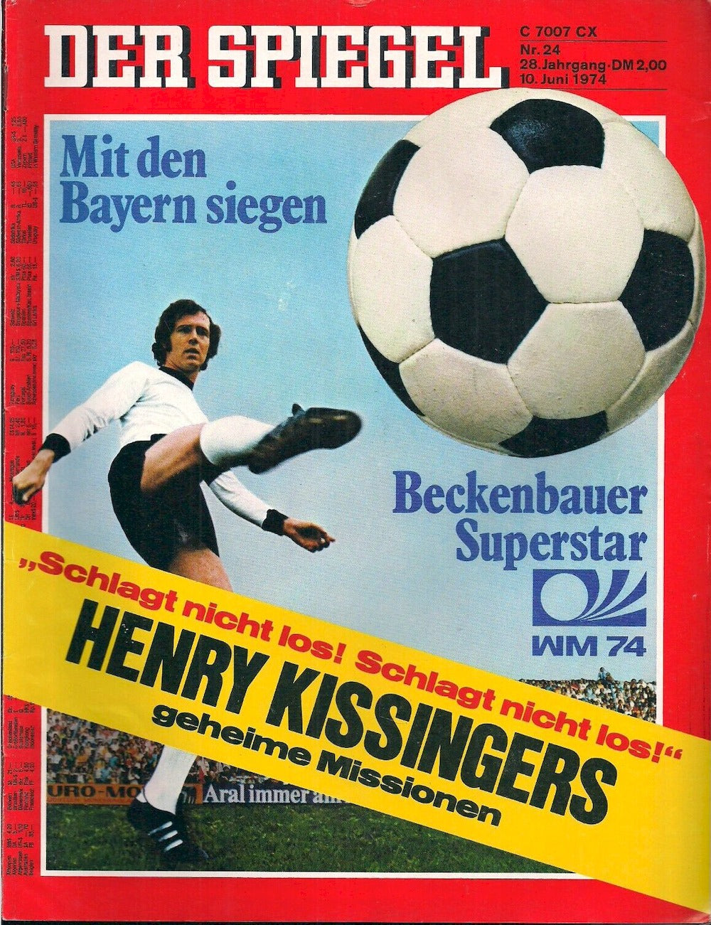 Der Spiegel Magazin Deutschland 1974-24 Franz Beckenbauer