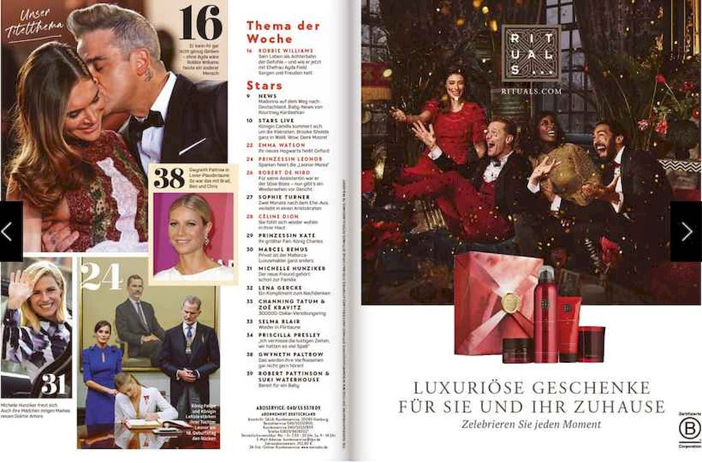 Gala Tijdschrift Duitsland 2023-46 – Robbie Williams Emma Watson Celine Dion Claudia Schiffer – Originele uitgave