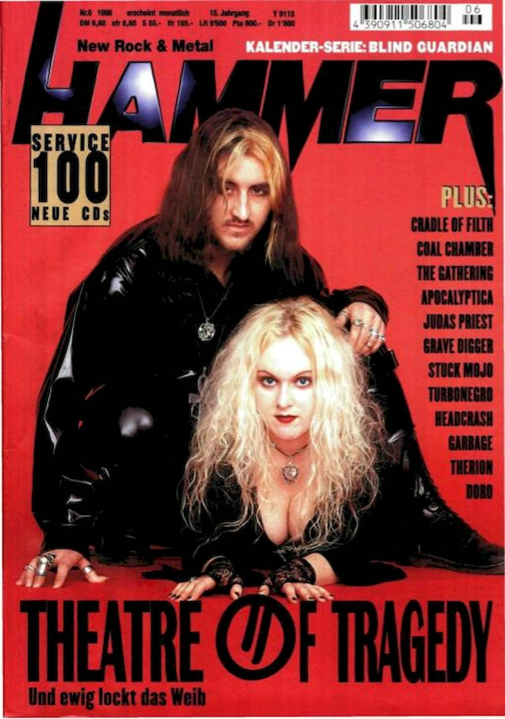 Metal Hammer Magazin Deutschland 1998-06 Theatre Of Tragedy The Gathering Judas Priest