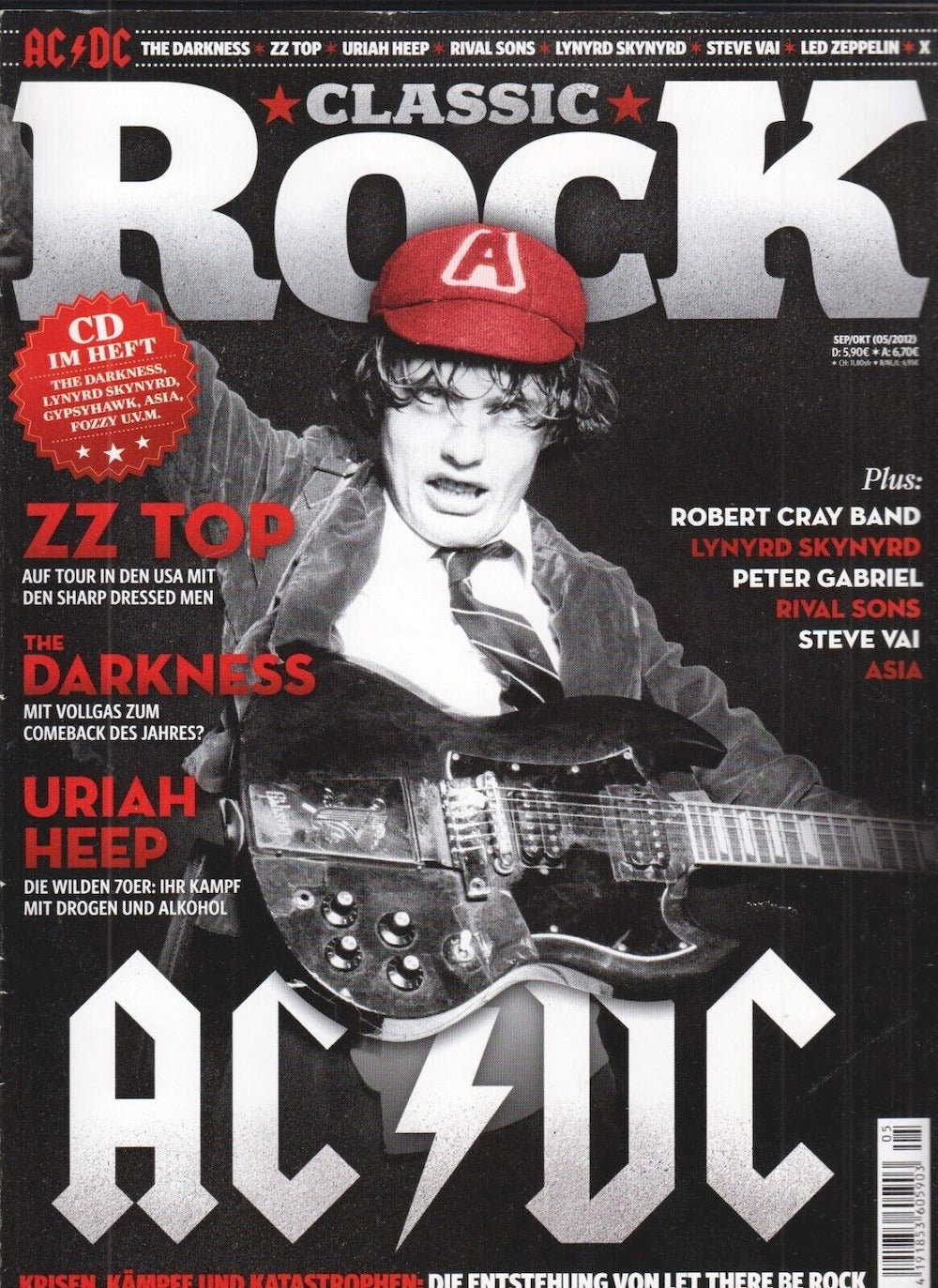Classic Rock Revista Alemania 2012 #15 AC/DC ZZ Top Uriah Heep The Darkness Peter Gabriel Edición original