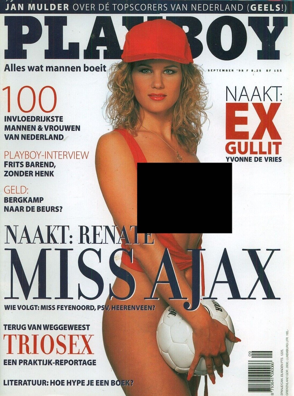 Playboy Magazine Netherlands 1998-09 – Renate Uitzetter Karen McDougal – Original Print Issue