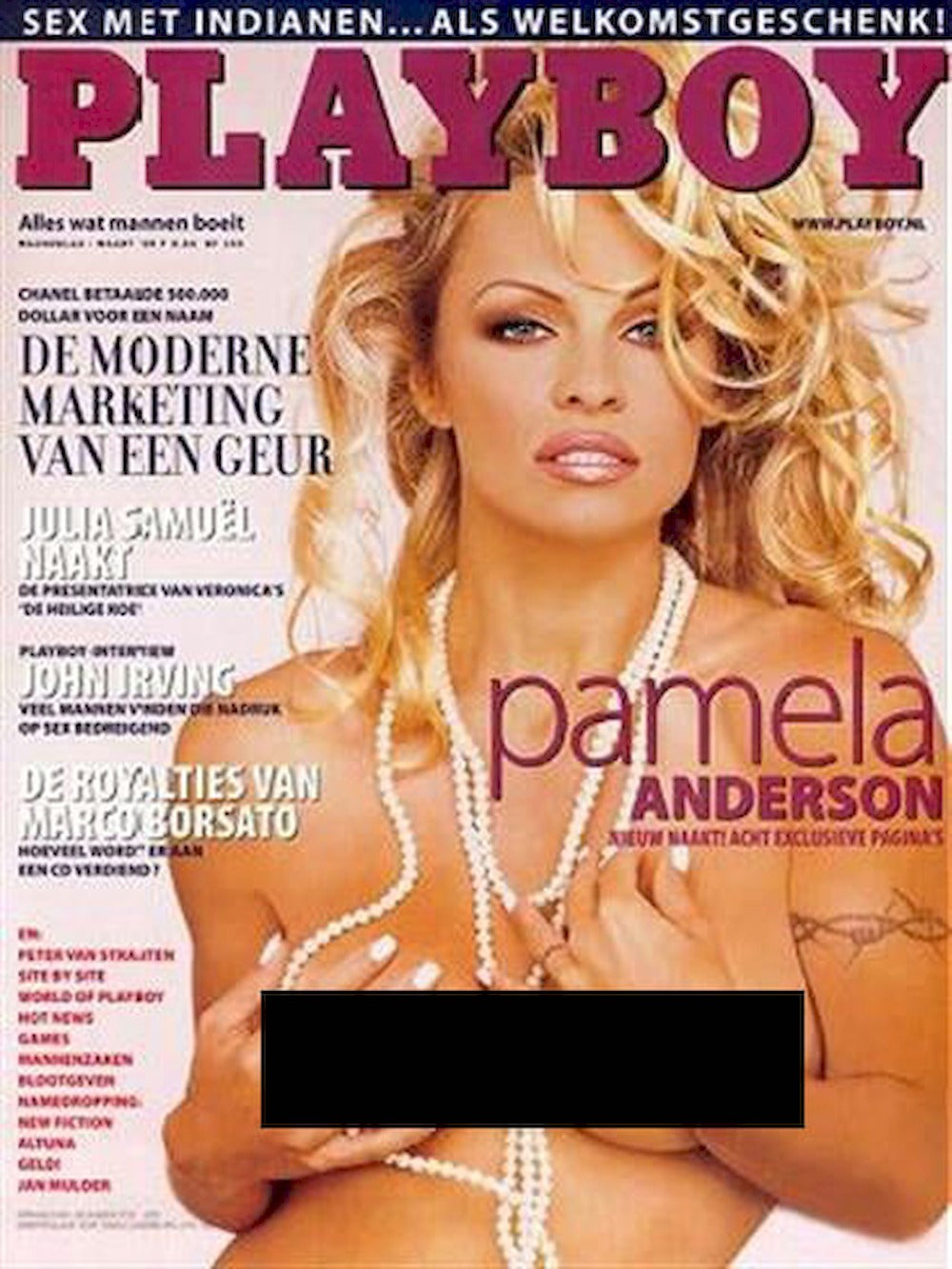 Playboy Magazine Netherlands 1999-03 – Pamela Anderson Vanessa Gleason – Original Print Issue