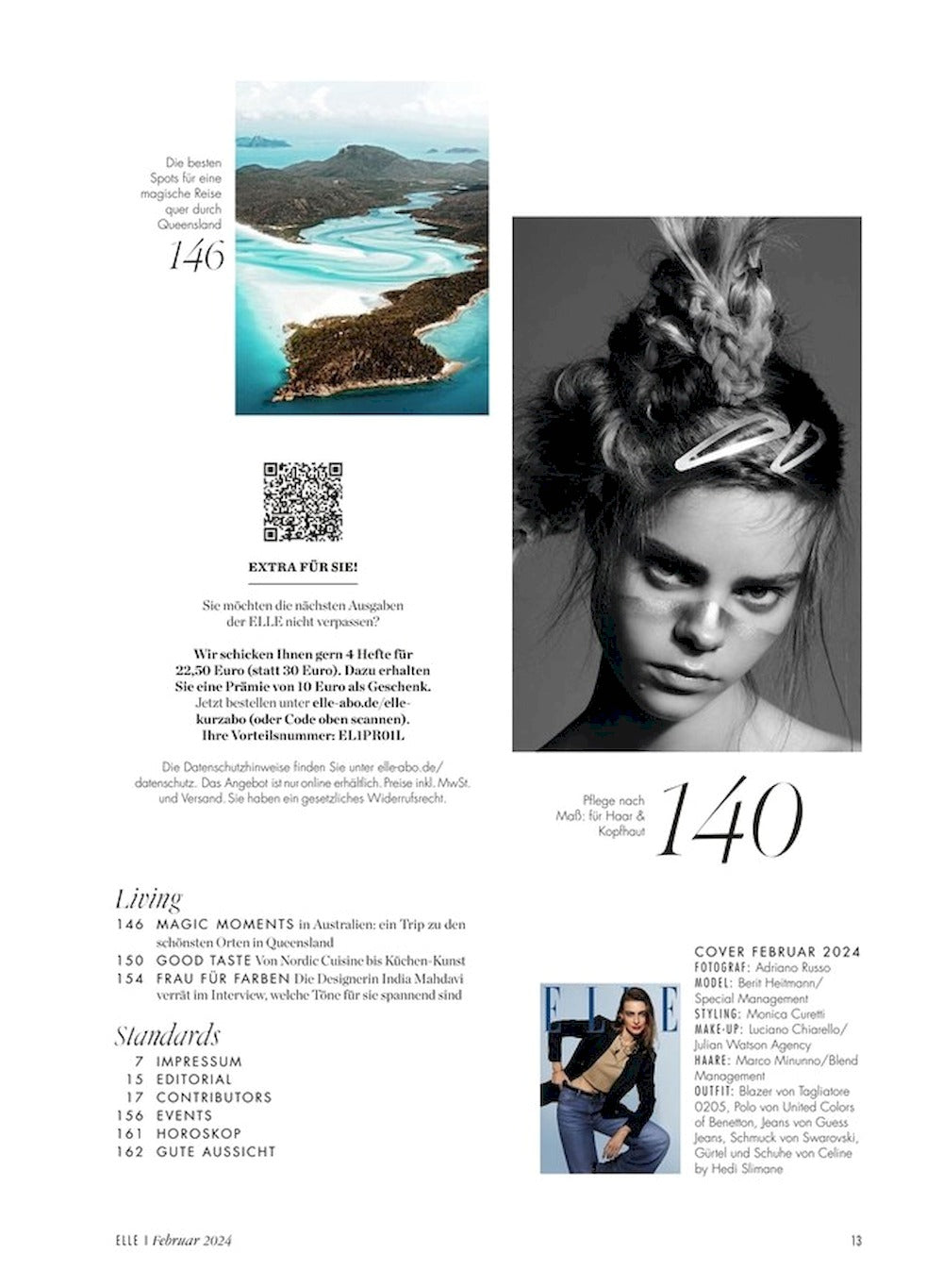 Elle Magazin Deutschland 2024-02 Berit Heitmann