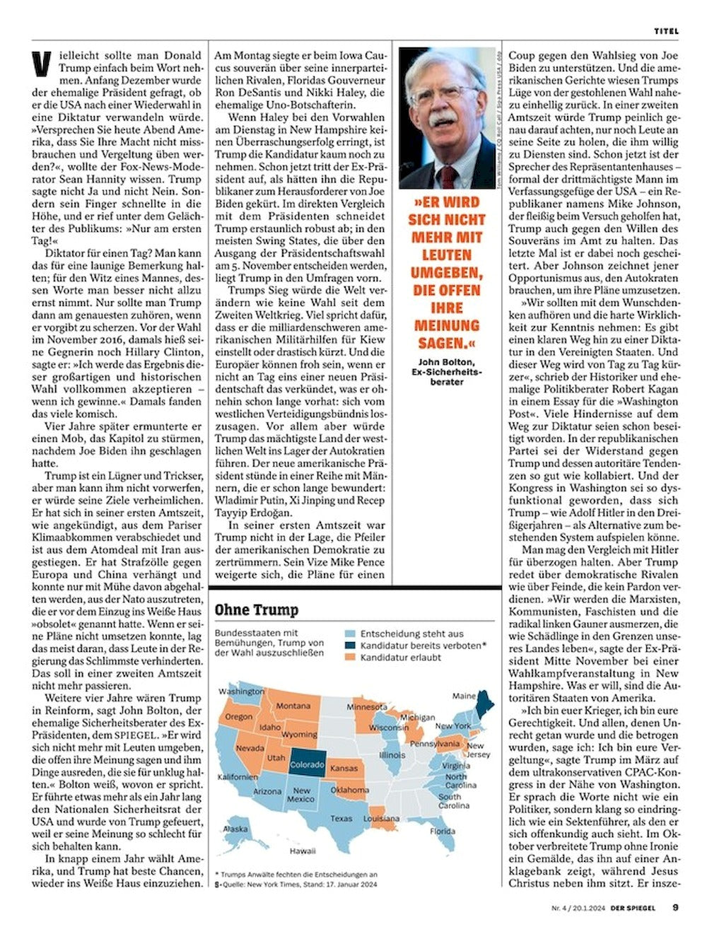 Der Spiegel Magazin Deutschland 2024-04 Donald Trump