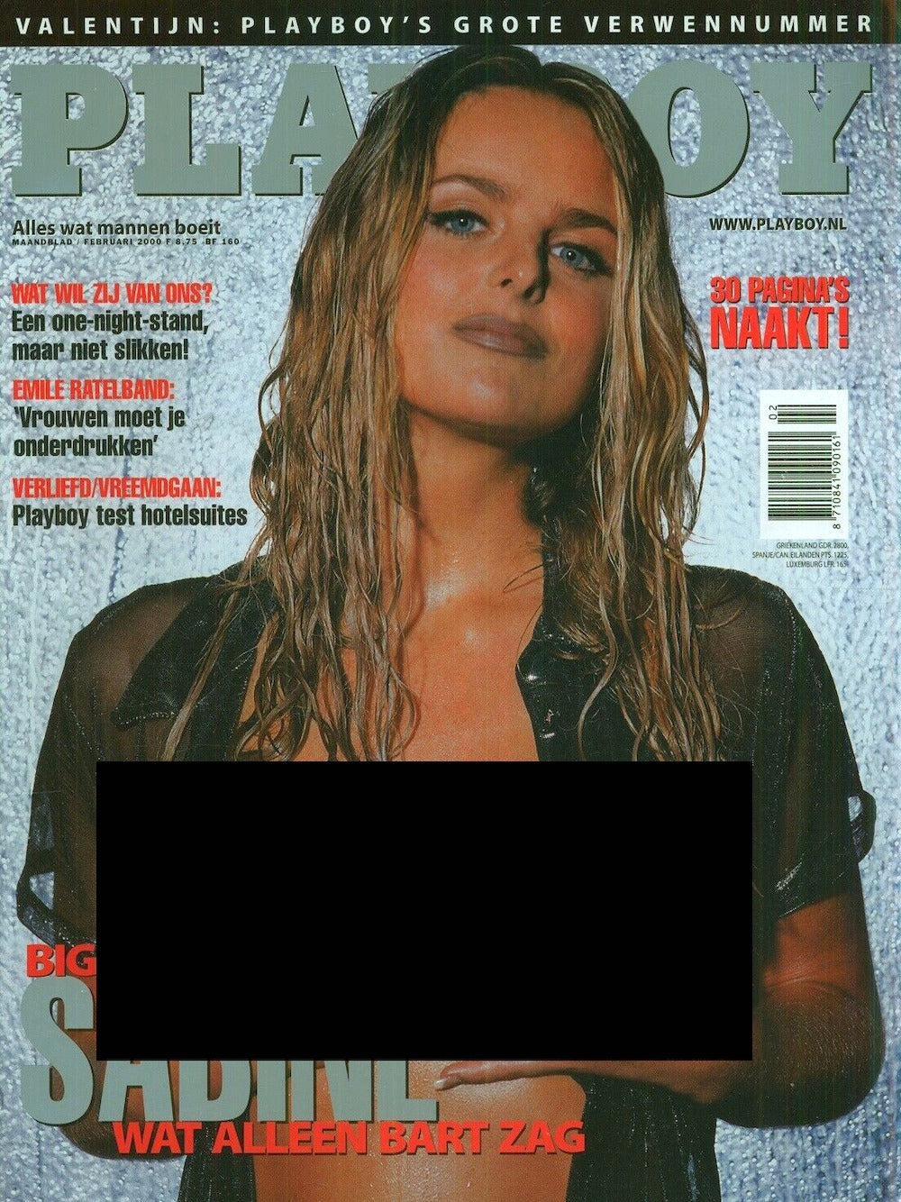 Playboy Tijdschrift Nederland 2000-02 – Sabine Wendel Bianca Kroon – Originele uitgave