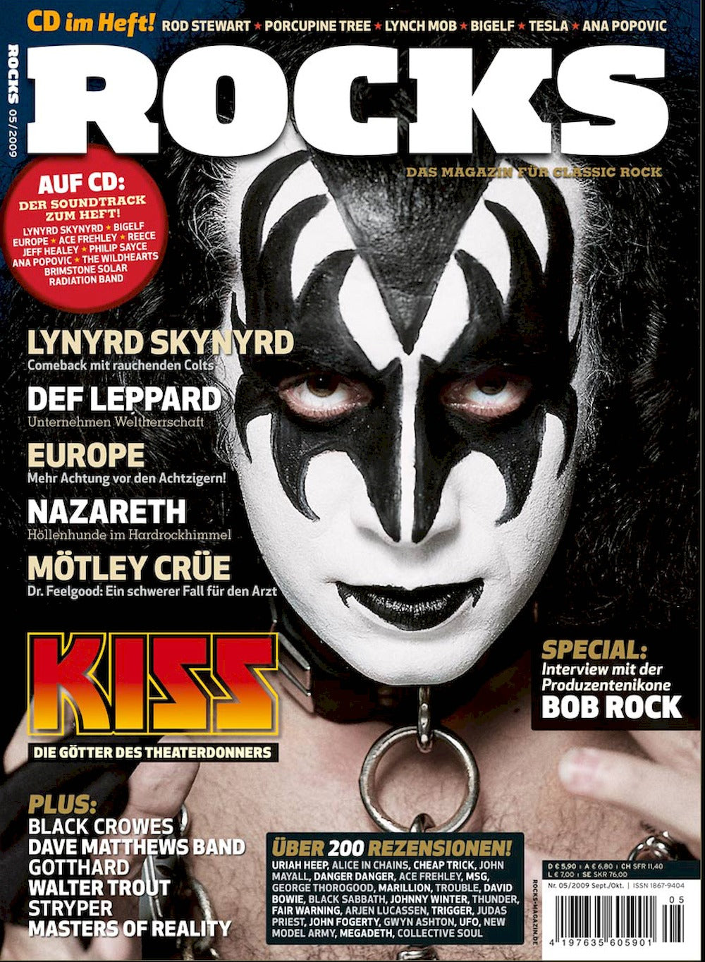 Rocks Magazin Deutschland 2009 #12 Kiss Lynyrd Skynyrd Def Leppard Nazareth Mötley Crüe