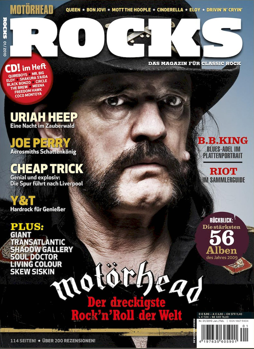 Rocks Magazine Allemagne 2010 #14 Motörhead Uriah Heep Joe Perry Cheap Trick Y&T Édition originale