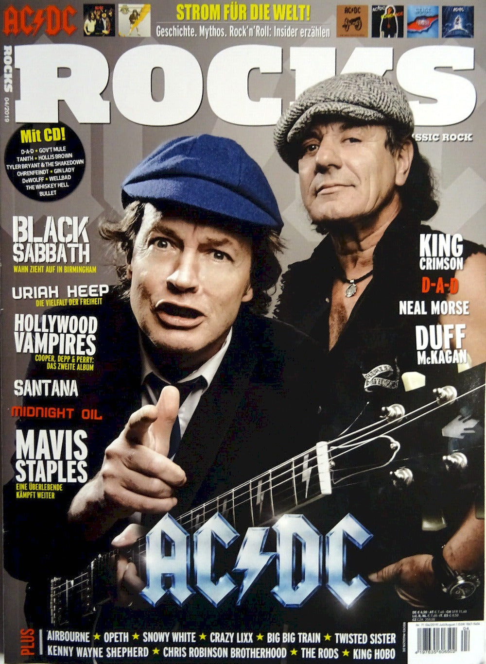 Rocks Magazine Allemagne 2019-04 – AC/DC Black Sabbath King Crimson Santana – Édition originale