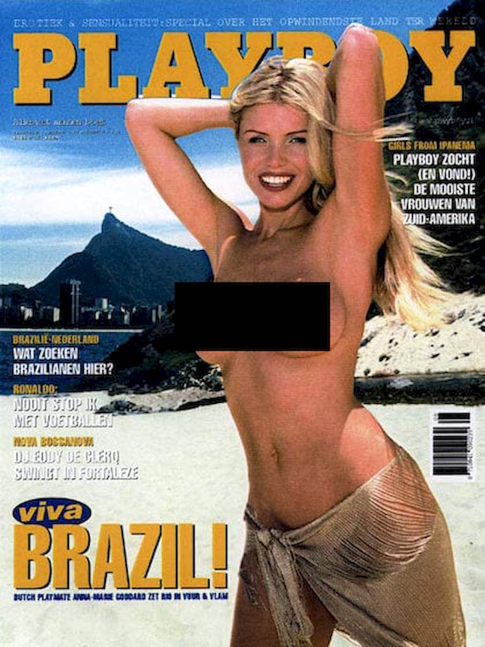 Playboy Magazine Netherlands 2001-08 – Anna-Marie Goddard Rosiane Pinheiro – Original Print Issue