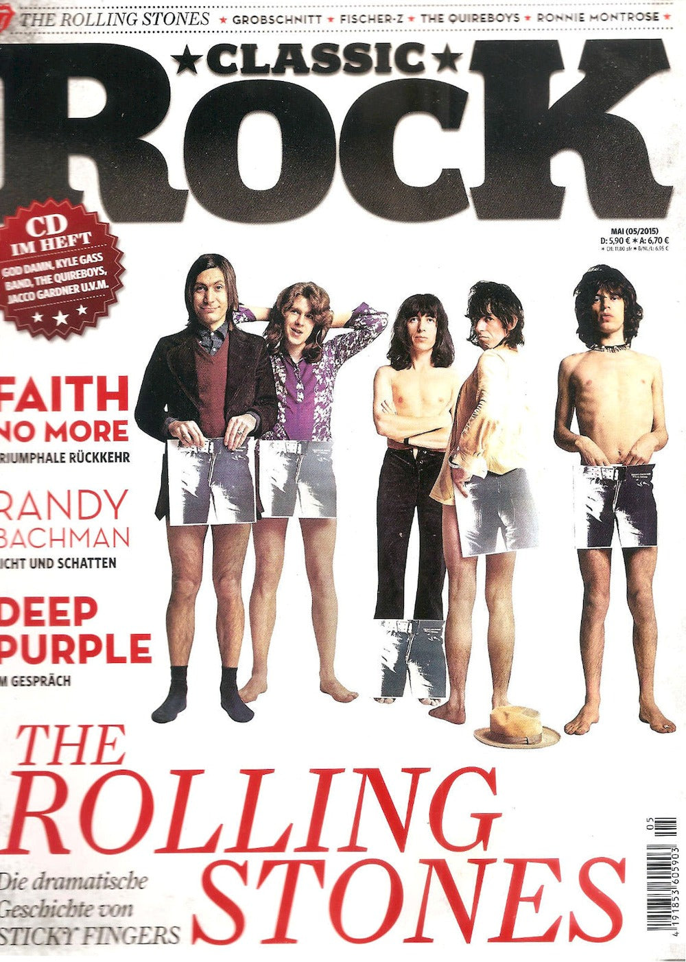 Classic Rock Magazin Deutschland 2015-05 Rolling Stones Faith No More Randy Bachman