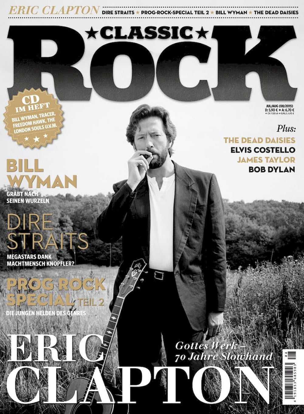Classic Rock Tijdschrift Duitsland 2015 #42 Eric Clapton Bill Wyman Dire Straits Elvis Costello Originele uitgave