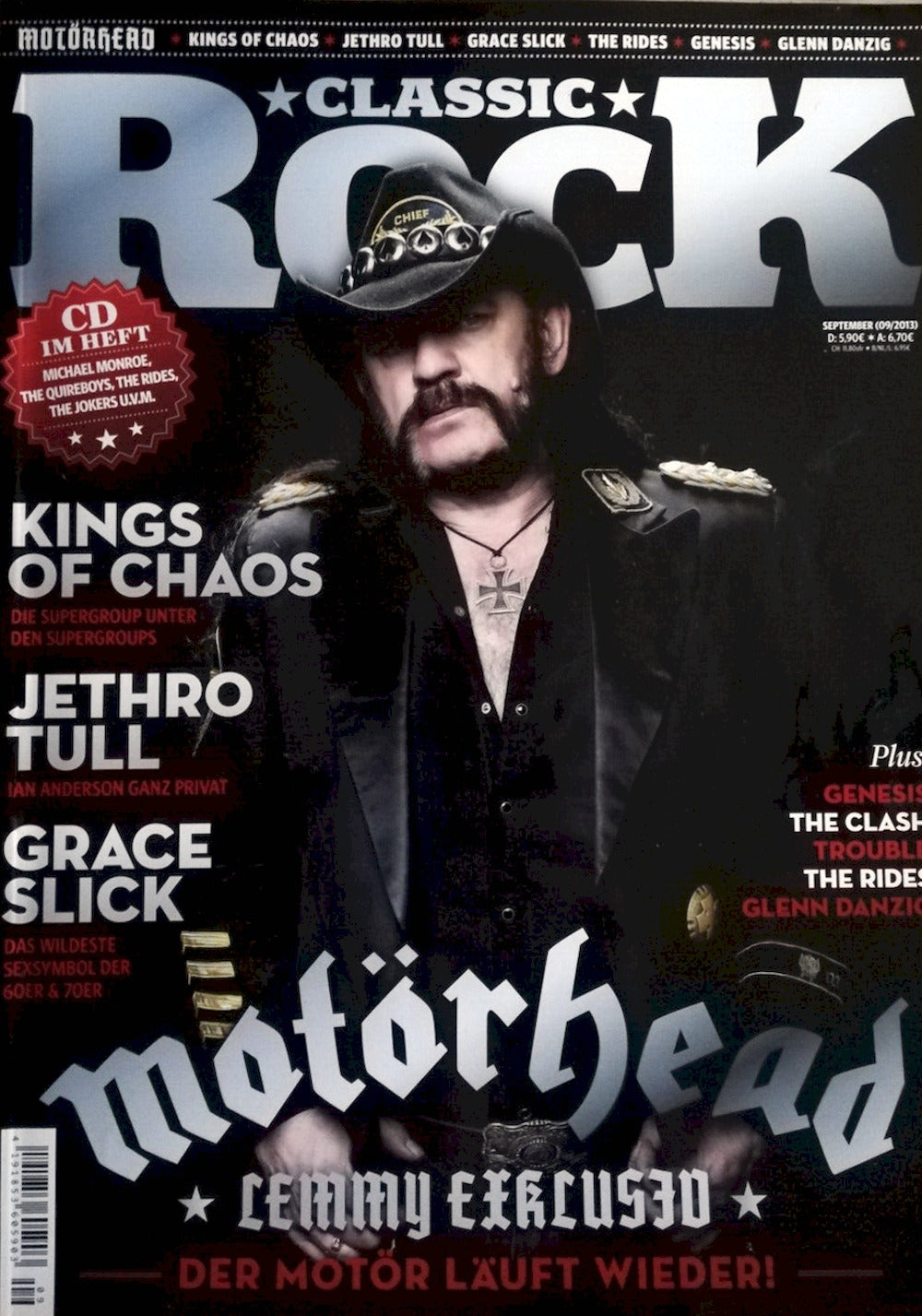 Classic Rock Magazine Germany 2013 #23 Motörhead Jethro Tull Glenn Danzig Genesis Original Print Issue