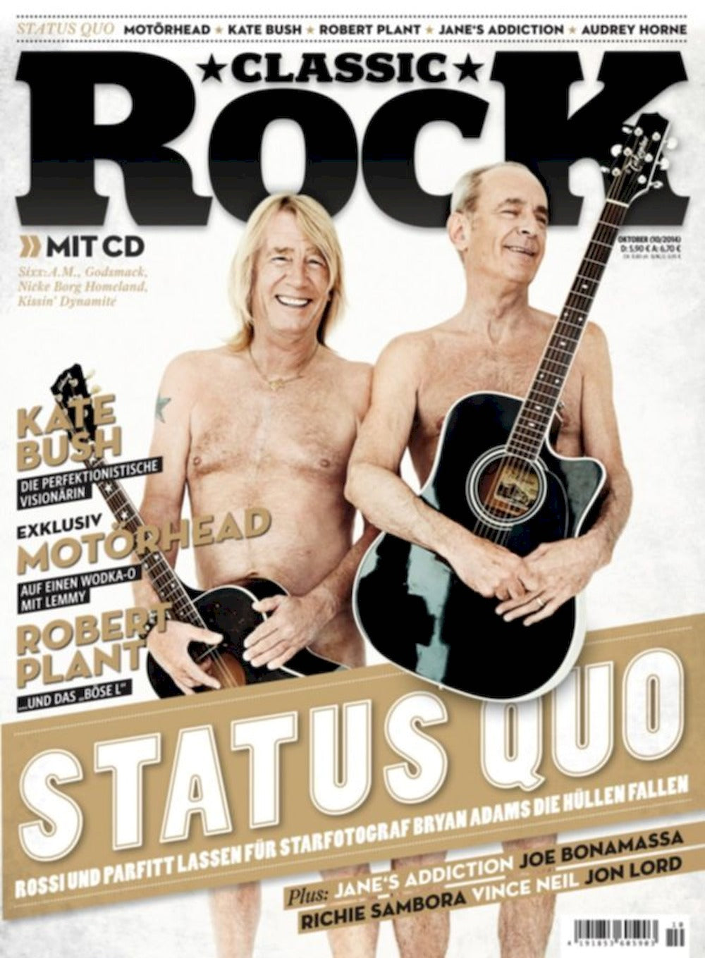 Classic Rock Magazine Allemagne 2014 #34 Status Quo Motörhead Kate Bush Robert Plant Édition originale