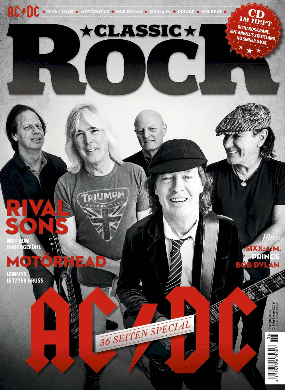 Classic Rock Magazin Deutschland 2016-06 ACDC Motörhead Rival Sons Prince Dylan Katatonia AC/DC
