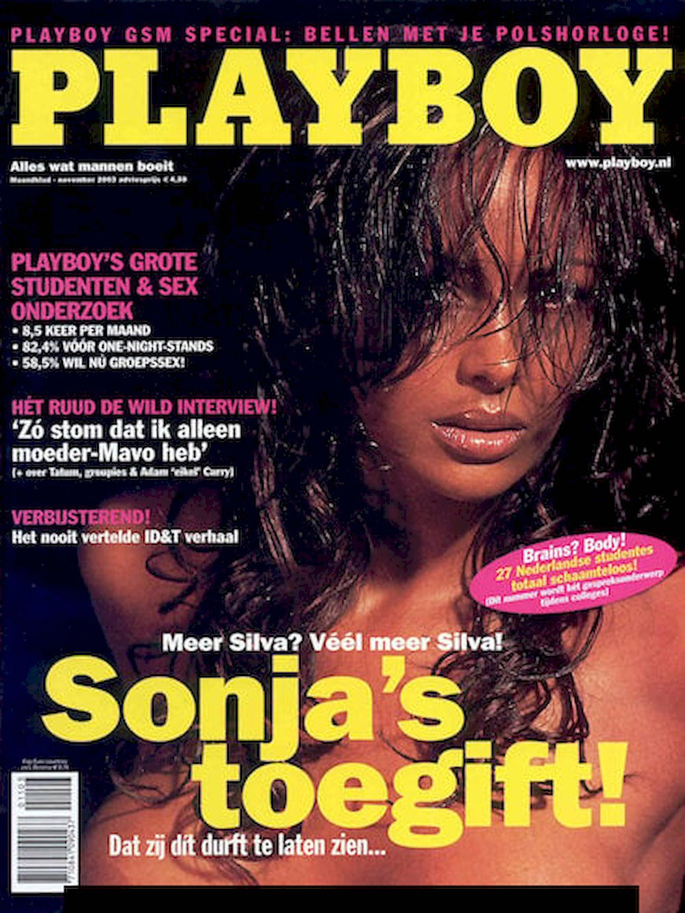 Playboy Magazine Netherlands 2003-11 Sonja Silva Audra Lynn Original Print Issue