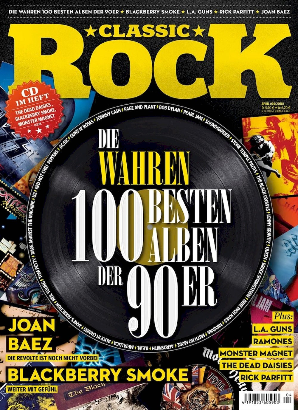 Classic Rock Magazin Deutschland 2018-04 Joan Baez Blackberry Smoke The Dead Daisies
