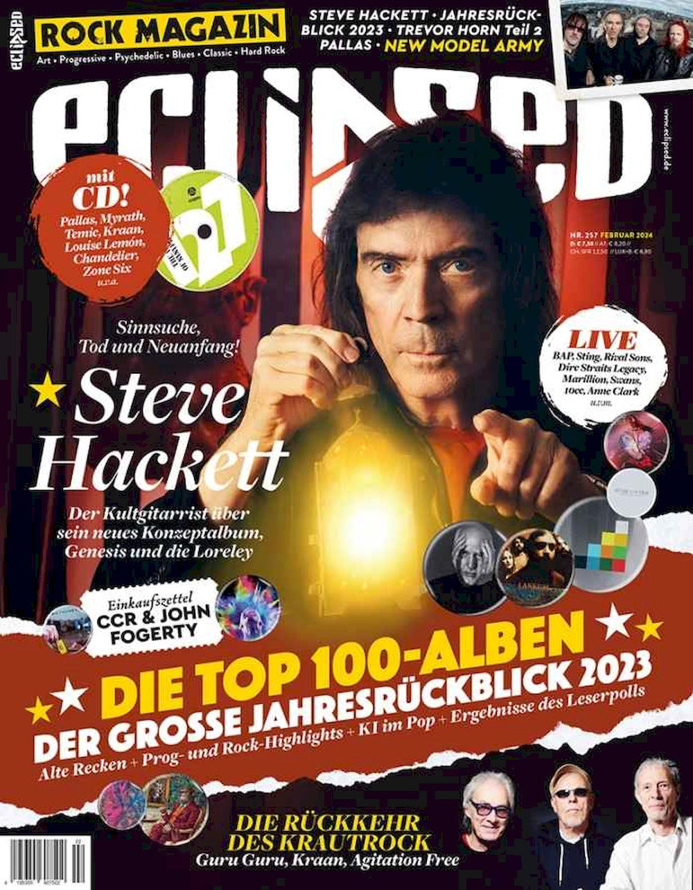 Eclipsed Magasin Tyskland 2024 #257 Steve Hackett The Pineapple Thief New Model Army Agitation Free