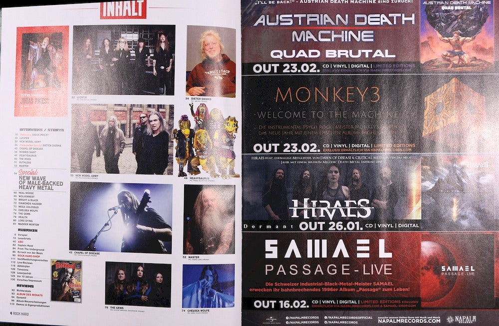 Rock Hard Revista Alemania 2024-02 #440 Judas Priest Bruce Dickinson Heavysaurus Kiss