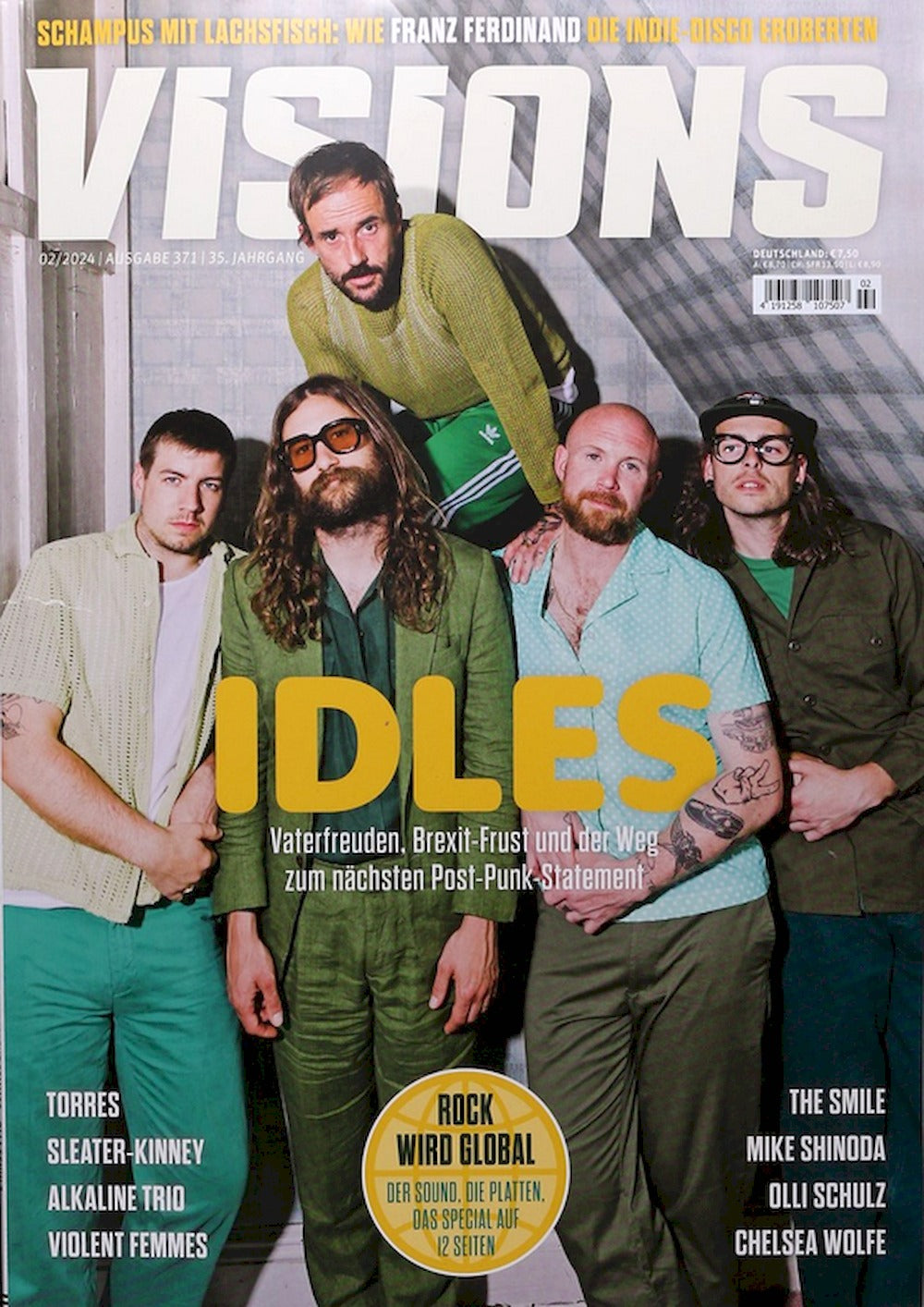 Visions Magasin Tyskland 2024-02 Idles Torres The Smile Mike Shinoda Olli Schulz Originaludgave
