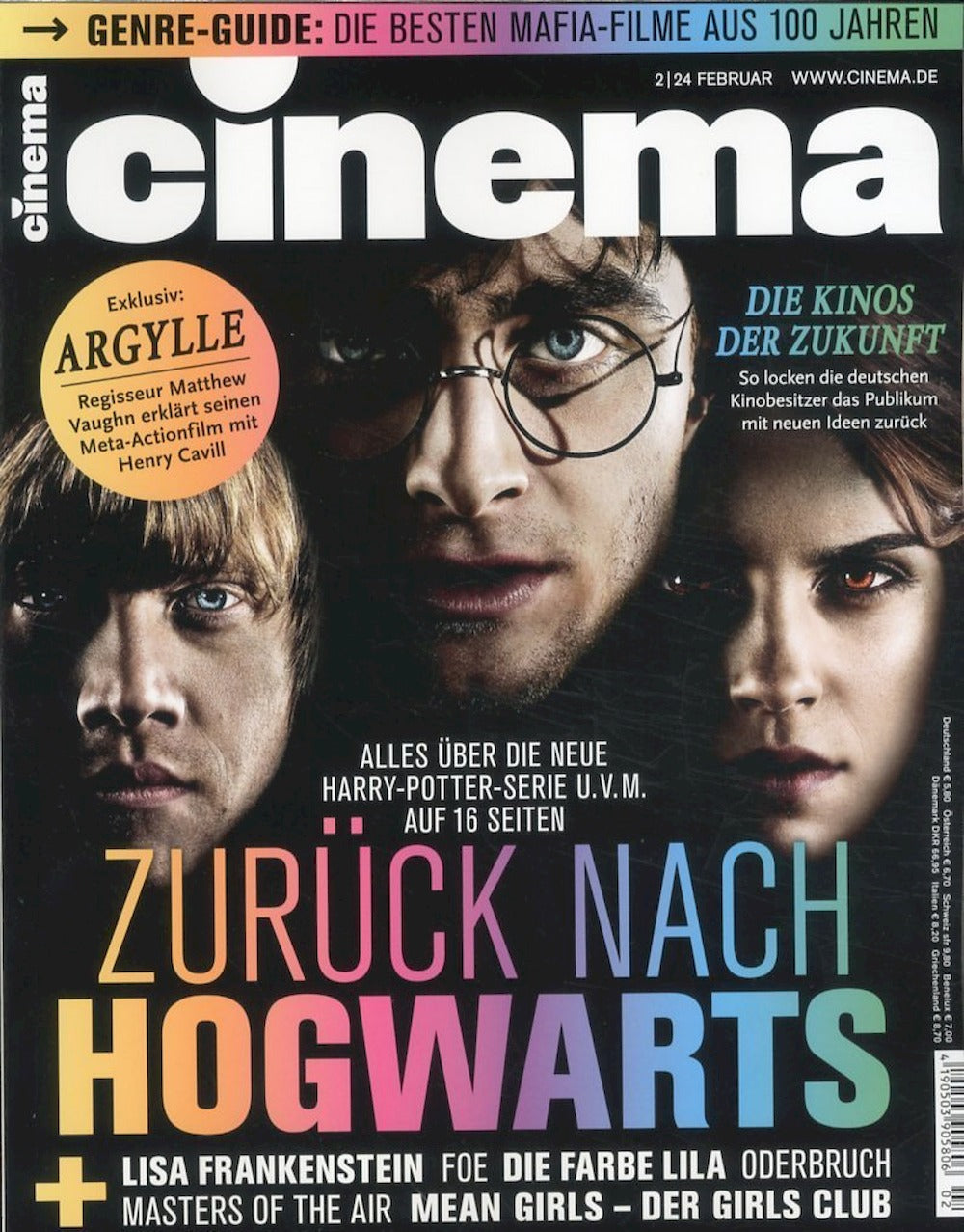 Cinema Magazin Deutschland 2024-02 Hogwarts Harry Potter Lisa Frankenstein