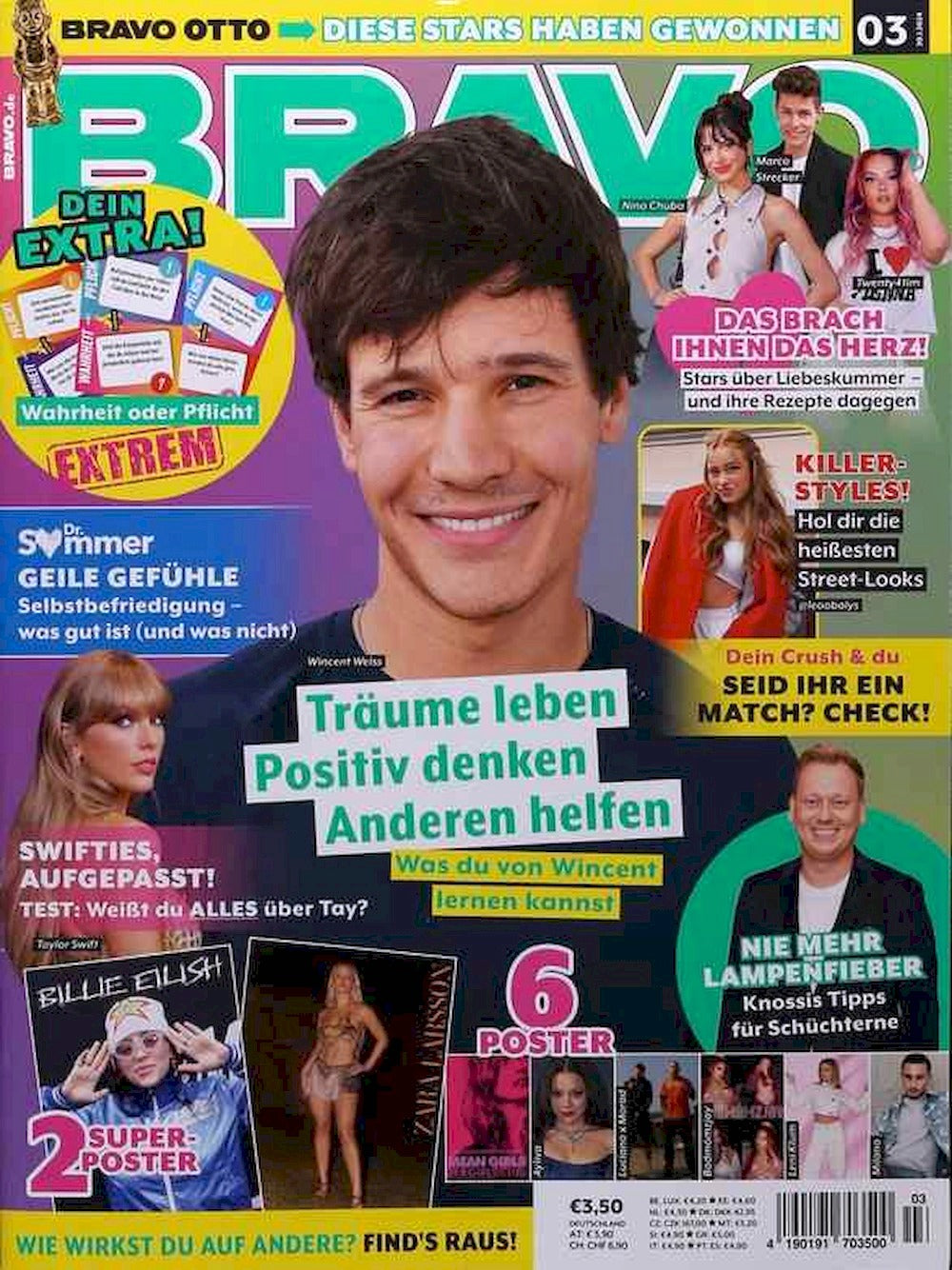 Bravo Magazin Deutschland 2024-03 Wincent Weiss Taylor Swift Billie Eilish Zara Maria Larsson