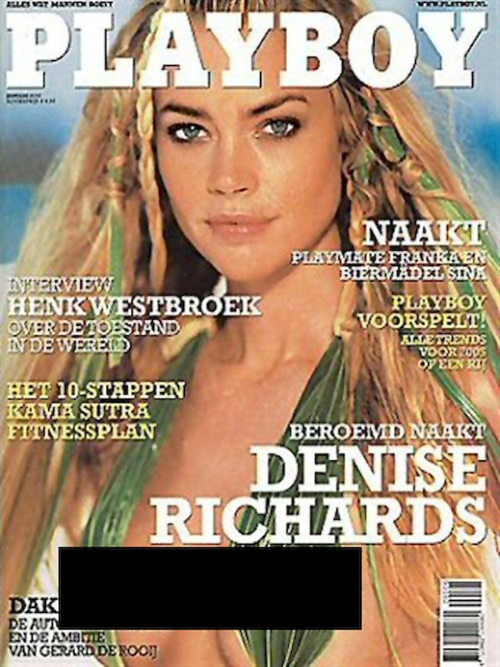Playboy Magazine Pays-Bas 2005-01 Denise Richards Franka Van Der Lubbe Édition originale
