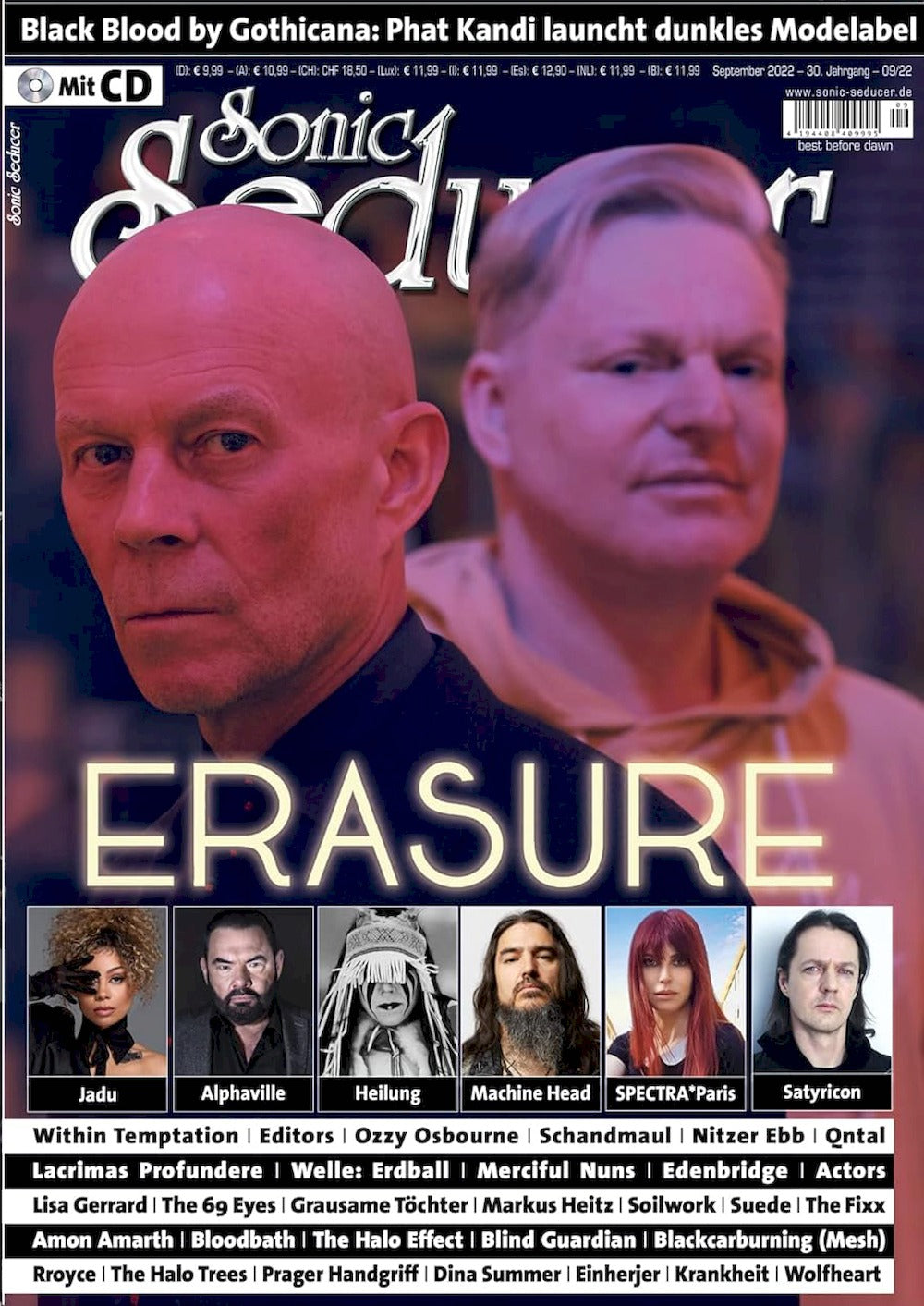 Sonic Seducer Magazin Deutschland 2022-09 Erasure Alphaville Lacrimas Profundere Within Temptation