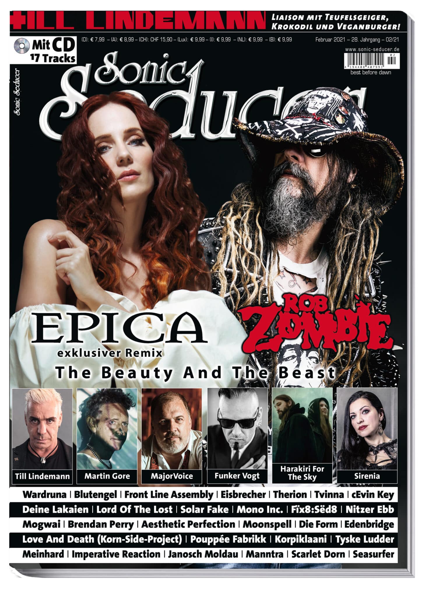 Sonic Seducer Magazin Deutschland 2021-02 Epica Rob Zombie Till Lindemann Martin Gore Deine Lakaien