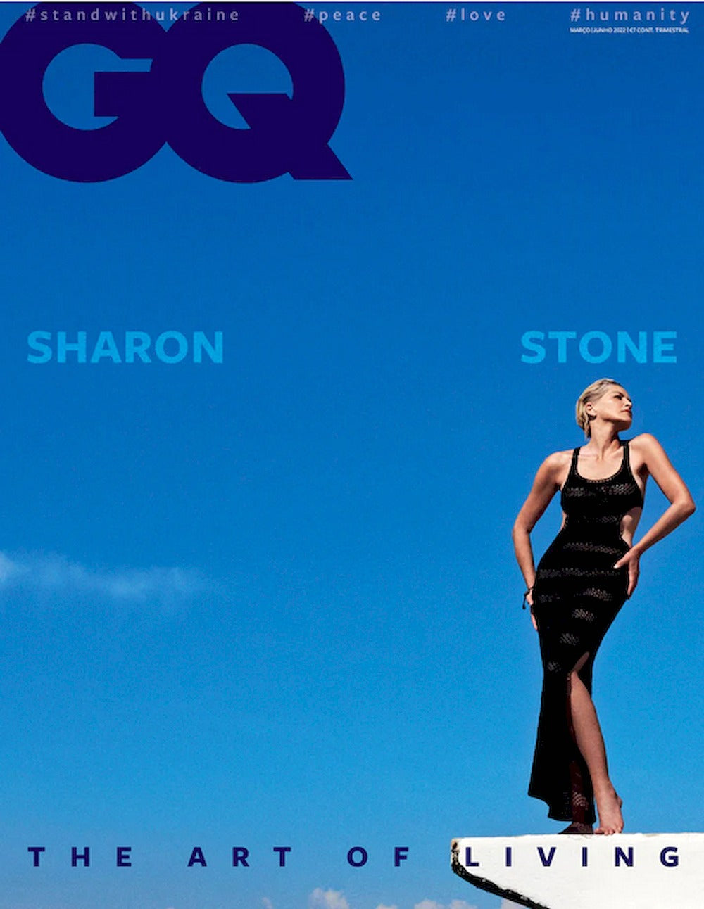 GQ Magazine Portugal 2022-03 Sharon Stone Original Print Issue Cover #1