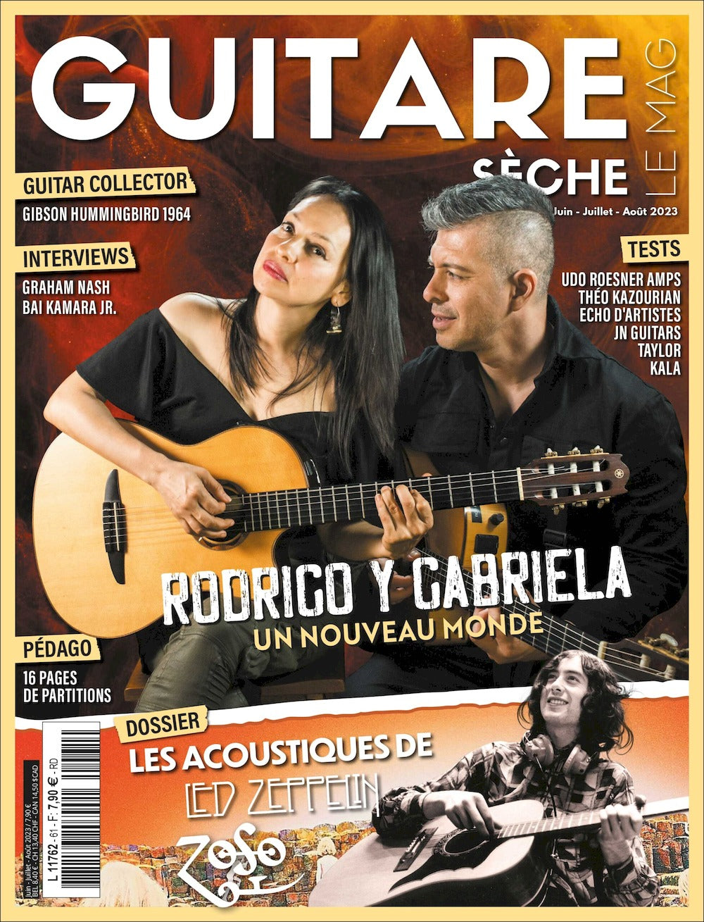Guitare Seche Magazine France 2023 #61 Rodrigo Y Gabriela Led Zeppelin Graham Nash Édition originale