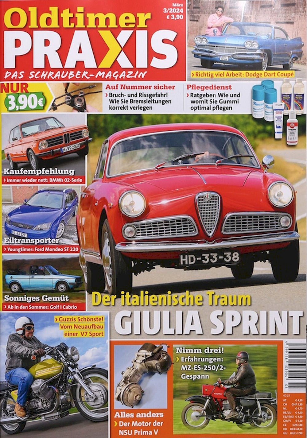 Oldtimer Praxis Magazin Deutschland 2024-03 Giulia Sprint Dodge Dart
