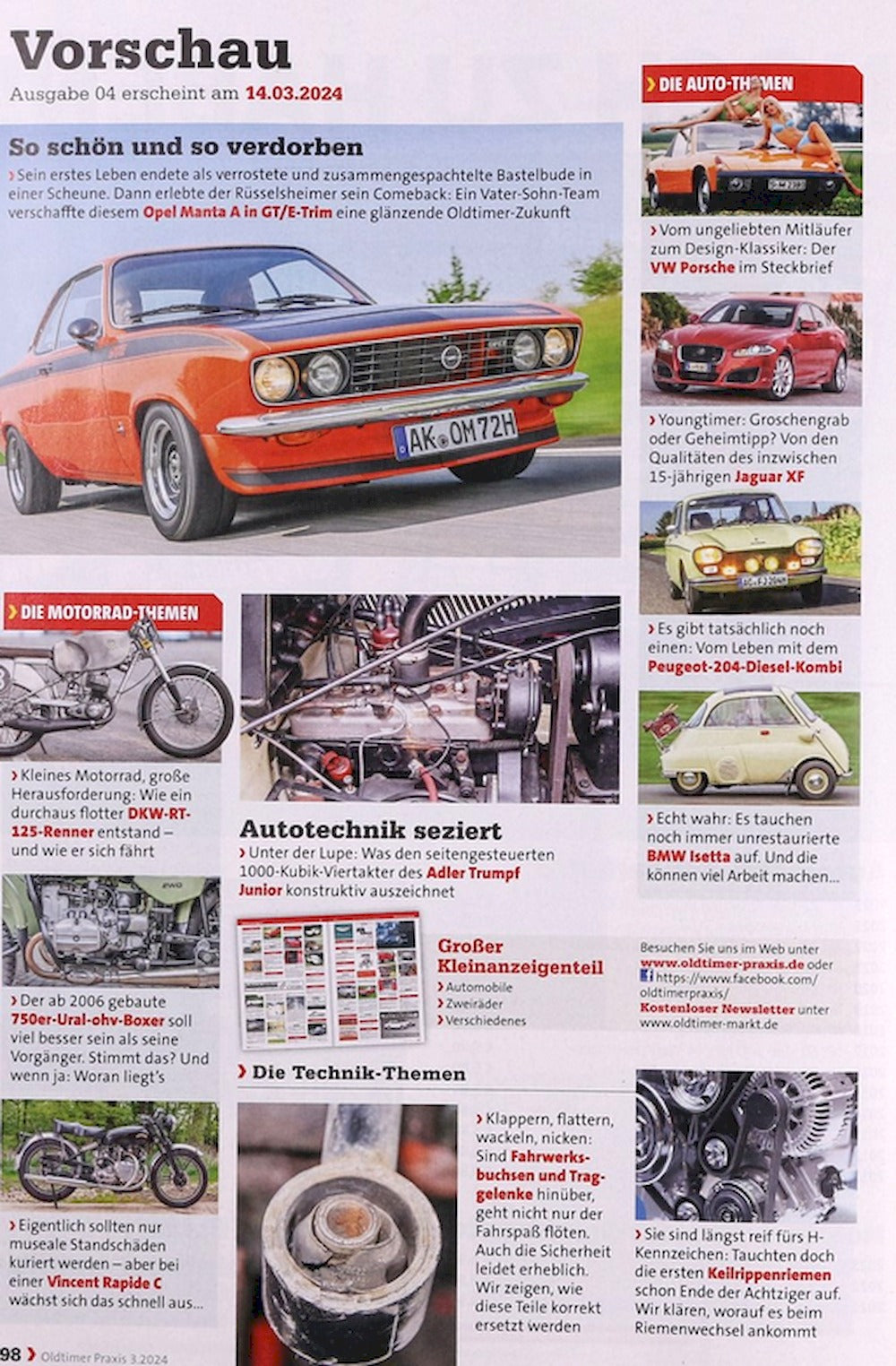Oldtimer Praxis Magazin Deutschland 2024-03 Giulia Sprint Dodge Dart