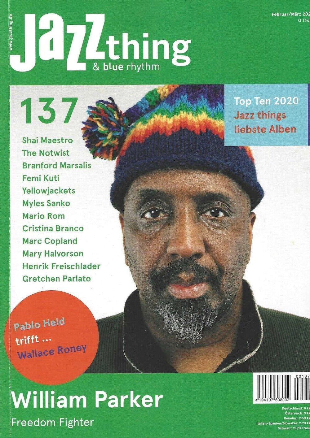 Jazzthing Tijdschrift Duitsland 2021 #137 William Parker Shai Maestro The Notwist Femi Kuti Originele uitgave