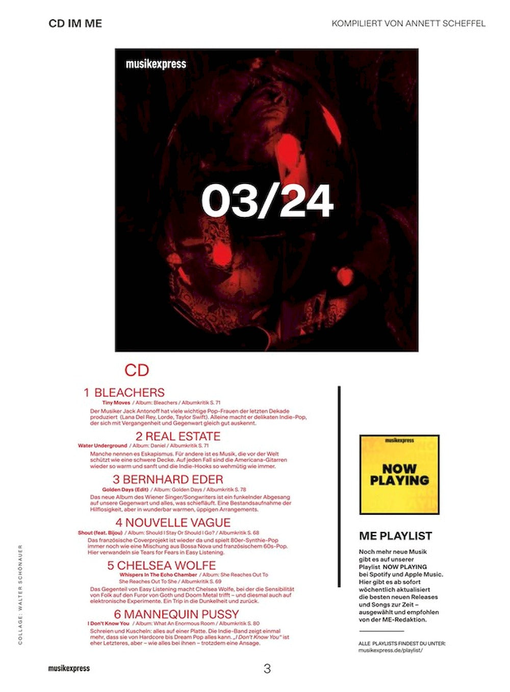 Musikexpress Revista Alemania 2024-03 Kate Bush Beyonce Billie Eilish Madonna Debbie Harry