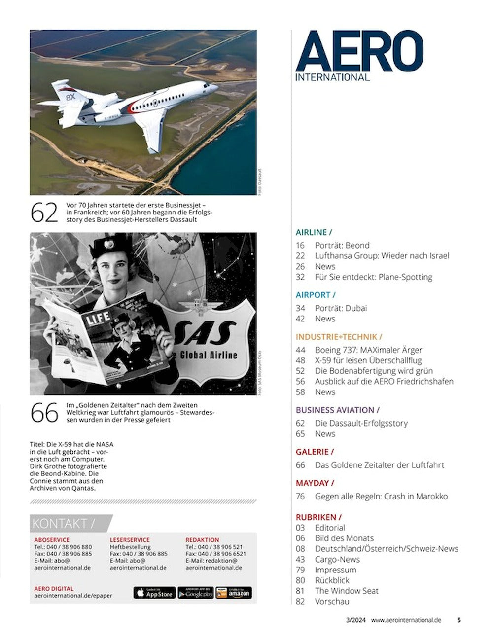 Aero International Magazine Germany 2024-03 Paul Griffiths Original Print Issue