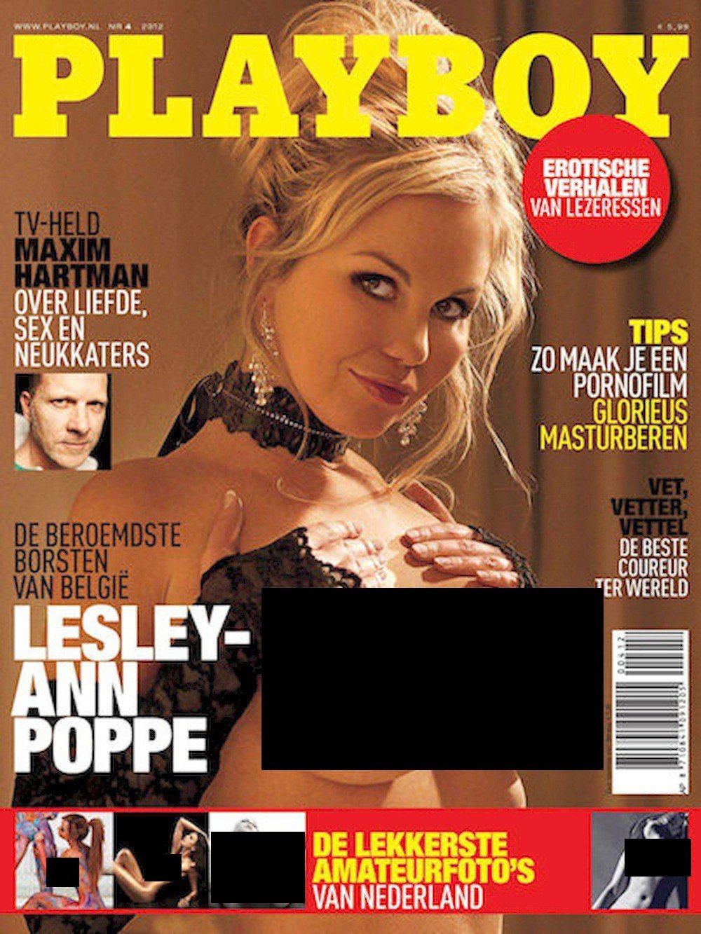 Playboy Revista Países Bajos 2012-04 Lesley-Ann Poppe Maxim Hartman Sheryl Edición original