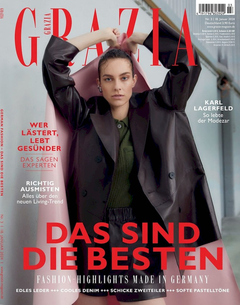 Grazia Revista Alemania 2024-03 Naomi van Kampen Karl Lagerfeld Kate Moss Gisele Bündchen