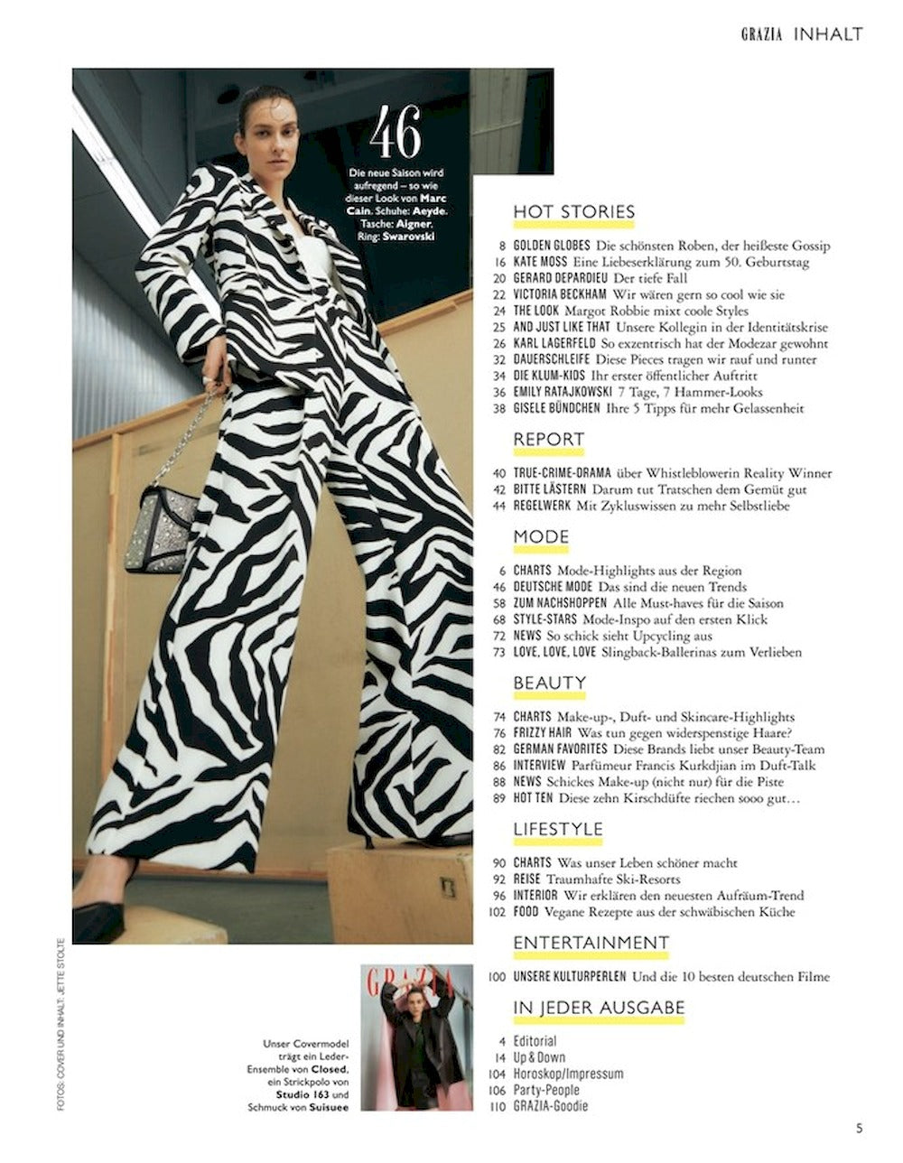 Grazia Revista Alemania 2024-03 Naomi van Kampen Karl Lagerfeld Kate Moss Gisele Bündchen