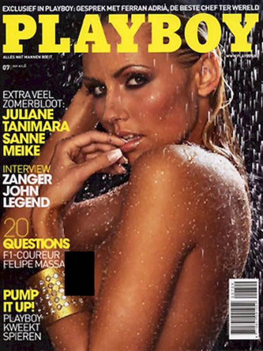 Playboy Magazine Netherlands 2009-07 Juliane Raschke Tanimara Teterissa Original Print Issue
